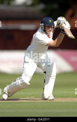 Cricket - Liverpool Victoria County Championship - Division 2 - Leicestershire / Glamourgan - Grace Road.Ben Wright de Glamorgan en action lors du match de championnat du comté de Victoria à Liverpool à Grace Road, Leicester. Banque D'Images