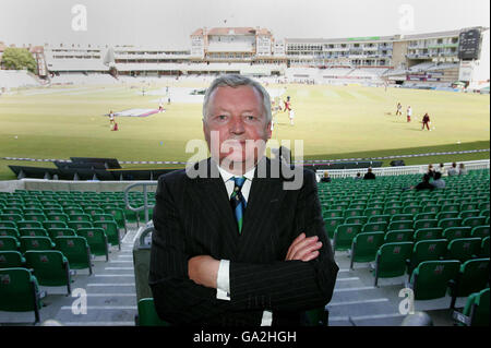 Le nouveau président de la CCI, David Morgan, après une conférence de presse au Brit Oval de Londres. Banque D'Images