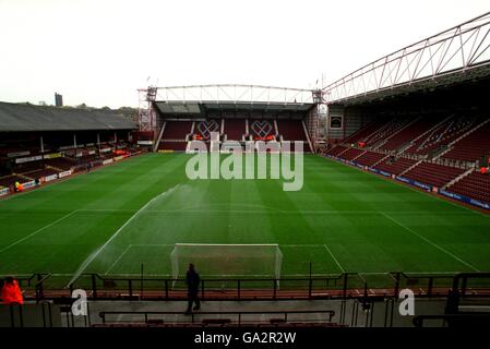Scottish Soccer - Bank of Scotland Premier League - Heart of Midlothian / Celtic.Vue générale sur le stade Tynecastle, qui abrite le cœur de Midlothian Banque D'Images