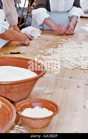 Des pâtes italiennes traditionnelles gnocchis Banque D'Images