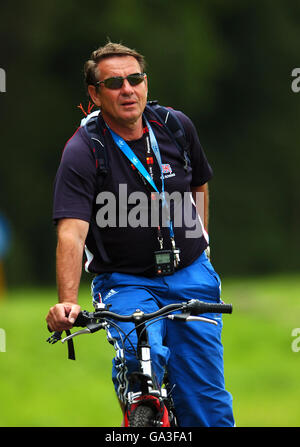 Aviron, coupe du monde 2007, Bosbaan. L'entraîneur de Grande-Bretagne Jurgen Grobler Banque D'Images