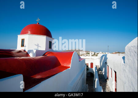 Monastère Panagia Tourliani, Ano Mera, Mykonos, Cyclades, Grèce, Europe Banque D'Images