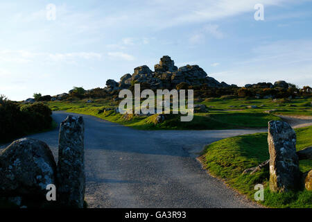 Os magnifique hill Rocks à Dartmoor, dans le Devon, situé juste au-dessus de Widecombe-dans-le-Moor un bel endroit pour se promener et explorer Banque D'Images