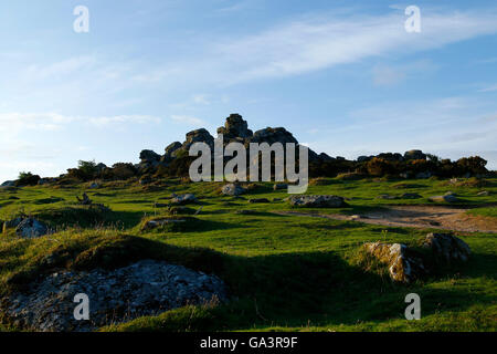 Os magnifique hill Rocks à Dartmoor, dans le Devon, situé juste au-dessus de Widecombe-dans-le-Moor un bel endroit pour se promener et explorer Banque D'Images