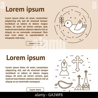 Christianityist jeu de bannières Illustration de Vecteur