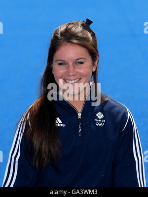 Grande-bretagne Laura Unsworth pendant l'annonce de l'équipe à Bisham Abbey National Sports Center. Banque D'Images