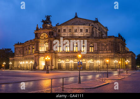 Dresde, Semperoper, Allemagne Banque D'Images