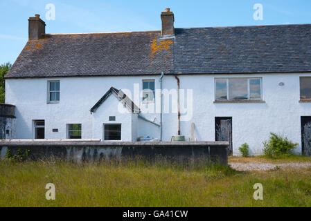 Maison abandonnée sur l'Île Martin,Loch Broom, Highlands, Scotland, UK Banque D'Images