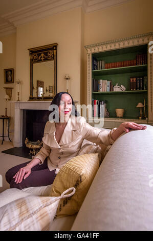 La chanteuse d'opéra Maria Ewing à West Sussex. Banque D'Images