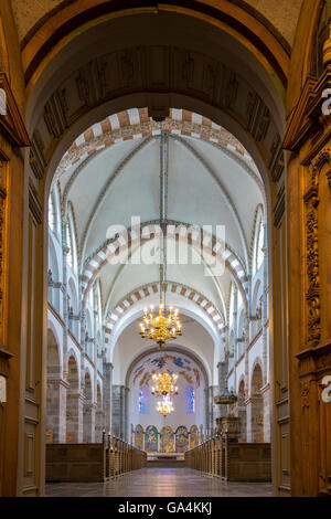 L'intérieur de la cathédrale de Ribe, Ribe, Danemark Banque D'Images