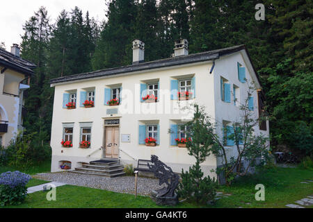 Sils im Engadin/Segl Nietzsche House dans les Grisons, Suisse Grisons Sils-Maria, Haute Engadine Haute-engadine Banque D'Images