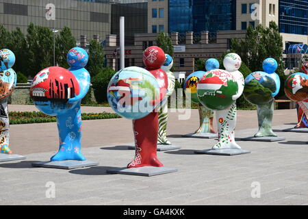 Astana Art Fest 2016 l'énergie humaine pour l'Expo 2017 à Astana, Kazakhstan, en juillet 2016 Banque D'Images