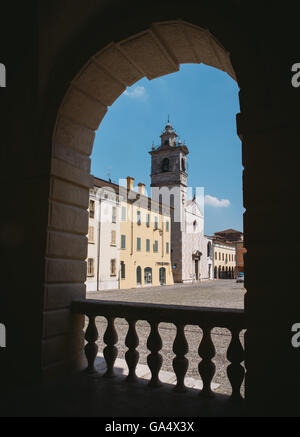 Sabbioneta est une commune italienne de la province de Mantoue, Lombardie, Italie du nord. De sabbioneta, a été inscrit dans la liste du patrimoine mondial de l'UNESCO Banque D'Images