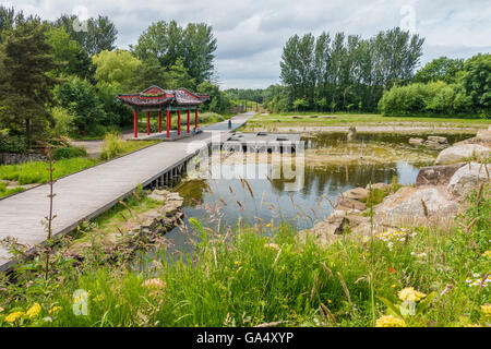 Le Jardin Chinois Festival Liverpool Merseyside England Otterspool Jardins Banque D'Images