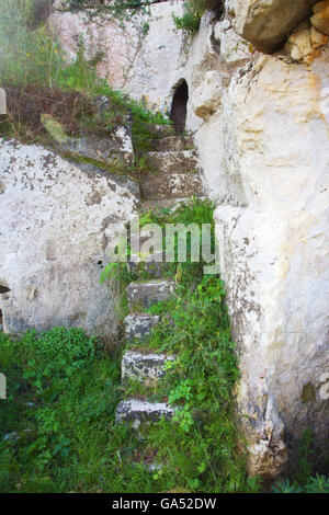 Noto, ruines d'anciens gymnase grec avec architrave et épigraphe. Sicile Banque D'Images