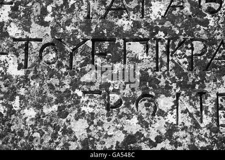 Noto, ruines d'anciens gymnase grec avec architrave et épigraphe. Sicile Banque D'Images