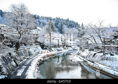 Takayama en hiver Banque D'Images