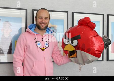 Espoo, Finlande. 14 Juin, 2016. Wilhelm Taht Rovio, Vice-président exécutif et chef de jeux, pose pour une photo lors d'un entretien avec l'agence de presse Xinhua au siège de Rovio à Espoo, Finlande, le 14 juin 2016. Le box-office mondial des oiseaux en colère Film a atteint 200 millions de dollars américains depuis qu'il a été libéré en mai 2016. © Zhang Xuan/Xinhua/Alamy Live News Banque D'Images