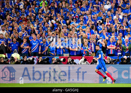 St Denis, Paris, France. 06Th Juillet, 2016. L'UEFA EURO 2016 match de quart de finale entre la France et l'Islande au Stade de France à Saint-Denis, France, 03 juillet 2016. L'Olivier Giroud (France) Crédit : Action Plus Sport/Alamy Live News Banque D'Images