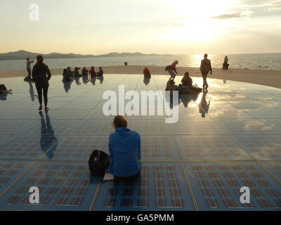 Soleil à Zadar, Croatie Mer Adriatique Mer soleil Banque D'Images