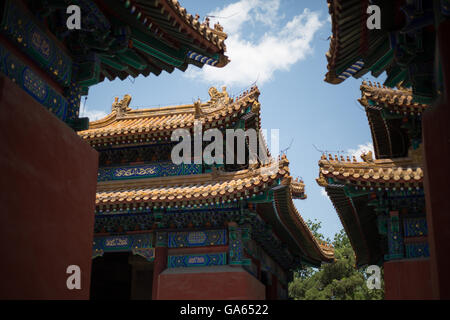 Temple de Confucius et de l'Imperial College Museum, à Beijing, Chine Banque D'Images