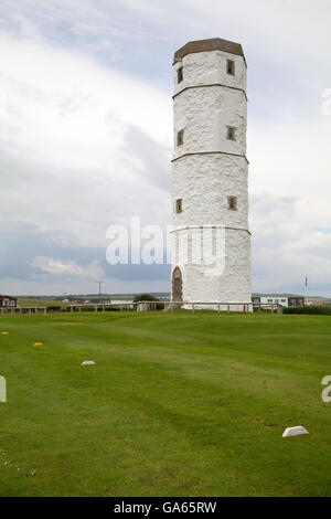 La tour de craie à Flamborough Head dans le Yorkshire, en Angleterre. Banque D'Images