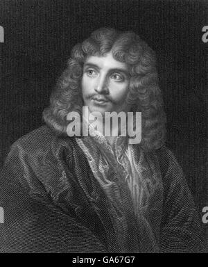 Molière, Jean-Baptiste Poquelin ou 1622-1673, un acteur, directeur de théâtre et dramaturge, Molière, Jean-Baptiste Poquel Banque D'Images