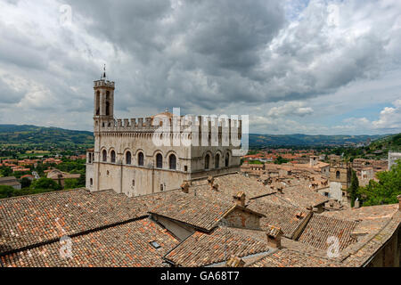 Palazzo dei Consoli, centre historique, Gubbio, Ombrie, Italie Banque D'Images