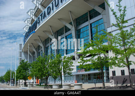 L'Ohio, Cleveland. Cleveland Browns Stadium aka premier stade de l'énergie. Banque D'Images