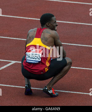 25 juin 2016 à Birmingham, Dwain Chambers concurrentes dans le le 100 m lors de la deuxième journée du championnat britannique à Birmingham Banque D'Images