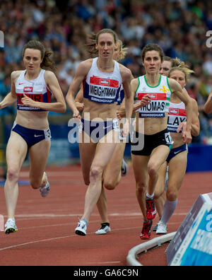 25 juin 2016 à Birmingham, Laura Muir et Laura Weightman concurrence sur le 1500m femmes lors de la troisième journée de la British Championsh Banque D'Images