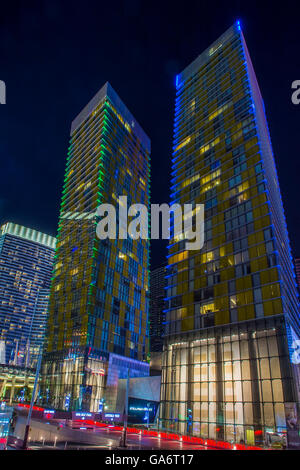 L'incliné Veer Towers à Las Vegas Banque D'Images