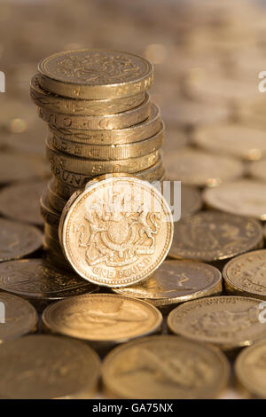 Monnaie : Livre Sterling de monnaie. Banque D'Images