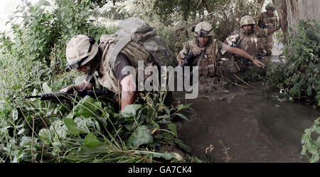 B compagnie du régiment de Worcester et Sherwood Forest participent à une opération dans la province de Helmand, dans le sud de l'Afghanistan. Banque D'Images