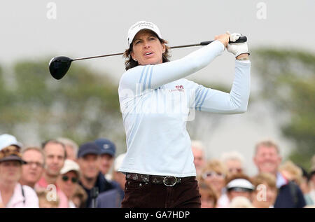 Le tee-shirt USA's Juli Inkster est ouvert le 17, lors de l'Open britannique Ricoh Women's au Old course, St Andrews, Écosse. Banque D'Images