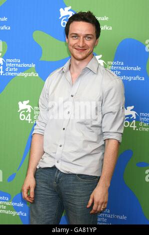 Festival du film de Venise - Expiation Photocall.James McAvoy à un photocall pour le film Exonement au 64ème Festival International du film de Venise. Banque D'Images