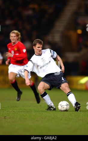 Football - FA Barclaycard Premiership - Bolton Wanderers / Manchester United. Gudni Bergsson, Bolton Wanderers Banque D'Images