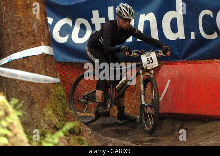 Cyclisme - UCI Mountain Bike World Cup - Woman's Cross Country - fort William.Action de la coupe du monde de vélo de montagne UCI, coupe du monde de la femme à fort William. Banque D'Images