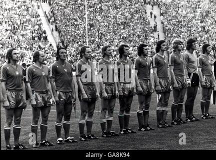 - Coupe du Monde de football en Allemagne de l'Ouest 74 - Troisième Place Jouer Off - Pologne / Brésil Banque D'Images