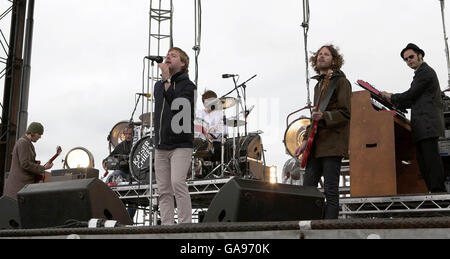 Vodafone TBA présente les Kaiser Chiefs en concert sur la promenade de Blackpool. Banque D'Images