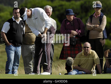 Golf - Johnnie Walker Championship - première journée - Gleneagles Hotel.Lee Westwood, en Angleterre, le 7 au Johnnie Walker Championship à Gleneagles Hotel, dans le Perthshire, en Écosse. Banque D'Images