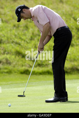 Golf - Johnnie Walker Championship - première journée - Gleneagles Hotel.Ross Fisher, en Angleterre, le 1er au championnat Johnnie Walker à Gleneagles Hotel, dans le Perthshire, en Écosse. Banque D'Images