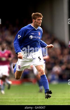 Football - FA Barclaycard Premiership - Ipswich Town / Aston Villa. Hermann Hreidarsson, ville d'Ipswich Banque D'Images