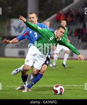 Soccer - Championnat d'Europe UEFA 2008 Qualifications - Groupe F - France v Irlande du Nord - Laugardalsvollur stadium Banque D'Images