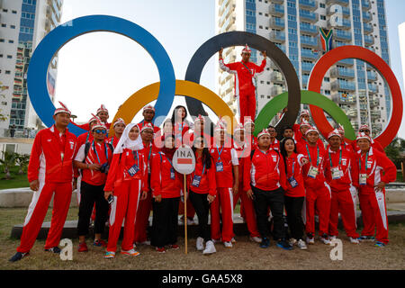 Rio de Janeiro, Brésil. 4 Août, 2016. Village olympique pendant les Jeux Olympiques de 2016. © Petr Toman/World Sports Images Banque D'Images