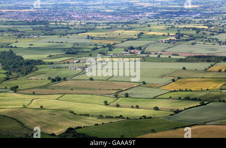 Vue aérienne de la campagne anglaise typique, Royaume-Uni Banque D'Images