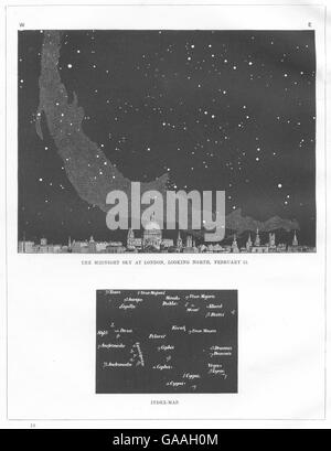 Le ciel obscur à Londres : regardant vers le nord, le 15 février. St Paul's, print 1869 Banque D'Images