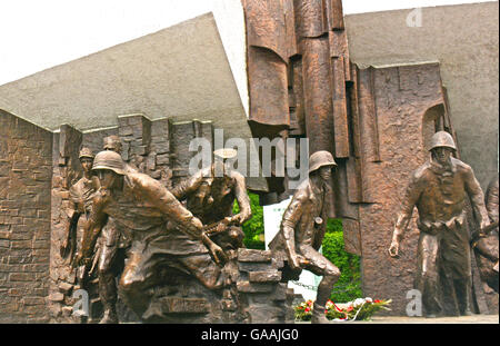 Monument du soulèvement de Varsovie Varsovie Pologne Banque D'Images