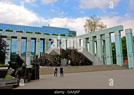 Monument du soulèvement de Varsovie Varsovie Pologne Banque D'Images