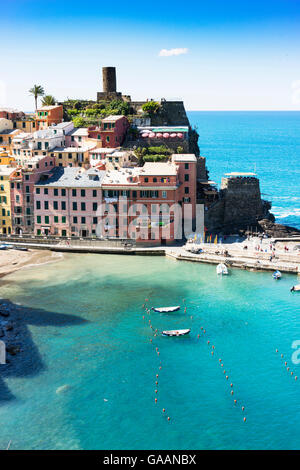 Sommaire des balades à Vernazza Italie's Cinque Terre. Banque D'Images